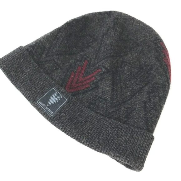 Auth LOUIS VUITTON M70013 logo beanie hat knit cap Knit hat Wool / Cashmere gray - Picture 1 of 8
